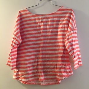 Orange/white striped shirt